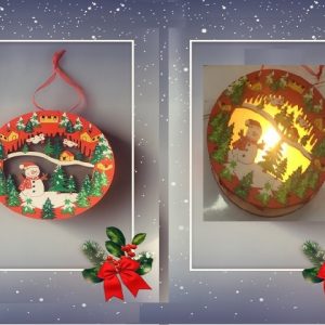 Набор елочных игрушек "Снеговик" с огоньками 6 шт 32 134