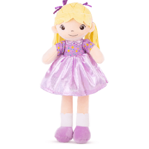 Мягкая игрушка Кукла с платьем - фиолетовый  33 cm -  0.09  kg -  68093