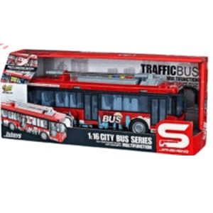 Красный троллейбус с трением и открывающимися дверями, звуки и огни, 1:16 69696