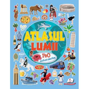 Атлас мира с 140 наклейками 33177