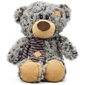 Мягкая игрушка Медведь с шарфом - серый  25 cm - 0.165 kg -  68121