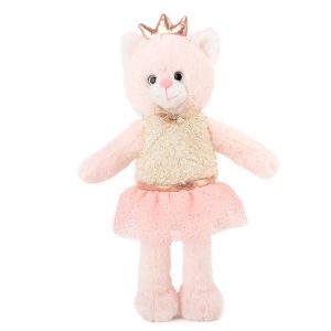 Мягкая игрушка Животные с платьем и короной с блестками Кошка  27 cm - 0.18 kg -  68066