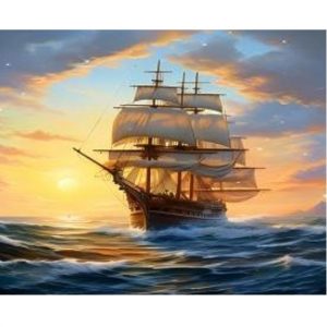 Бриллиантовая мозаика «Корабль» (50*65) 74406